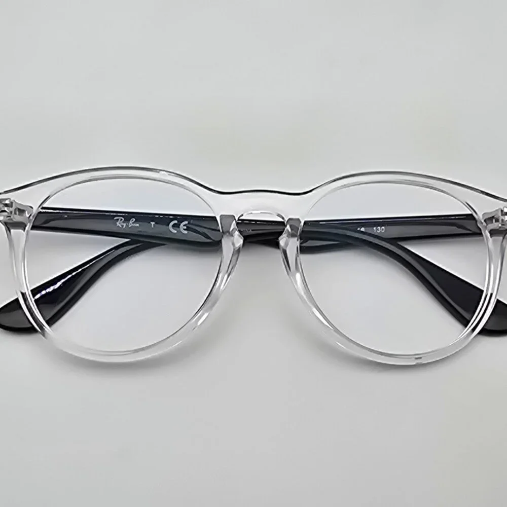 Ray-Ban RB1554 3541 Polished Transparent Black Kids Phantos Eyeglasses Frame